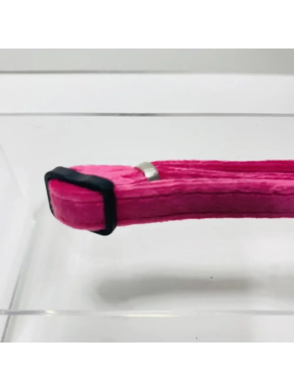 Small New Breakaway Puppy Collar - Adjustable Size and Super Soft Velvet Pink